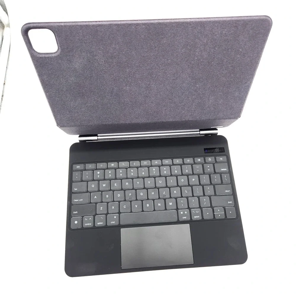CHESONA iPad Pro 13 Case Keyboard Backlit Trackpad Floating Stand Black